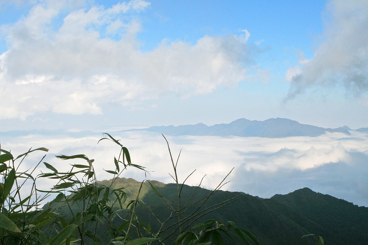 Fansipan, the highest peak in Indochina, above Sapa (Wikimedia Commons)